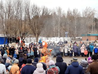 Максатихинцы отметили широкую Масленицу весёлыми гуляниями