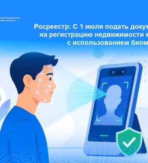 Росреестр: С 1 июля подать документы на регистрацию недвижимости можно с использованием биометрии