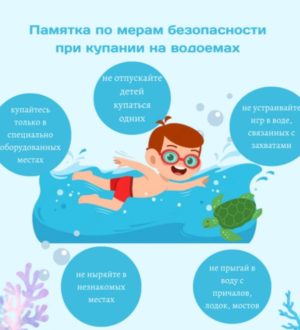 Памятка по мерам безопасности при купании на водоемах
